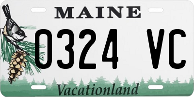 ME license plate 0324VC