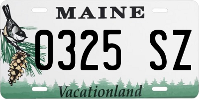ME license plate 0325SZ