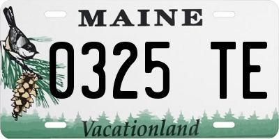 ME license plate 0325TE