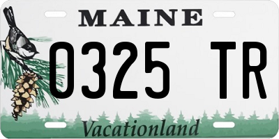 ME license plate 0325TR