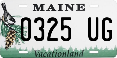 ME license plate 0325UG