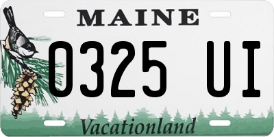 ME license plate 0325UI
