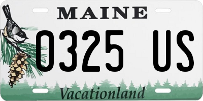 ME license plate 0325US