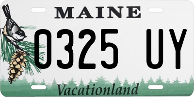 ME license plate 0325UY