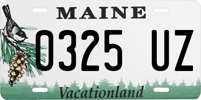 ME license plate 0325UZ