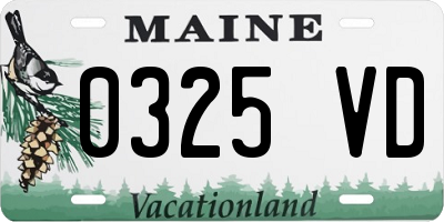 ME license plate 0325VD