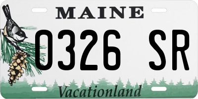 ME license plate 0326SR