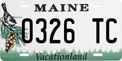 ME license plate 0326TC