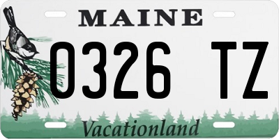 ME license plate 0326TZ