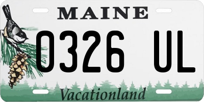 ME license plate 0326UL