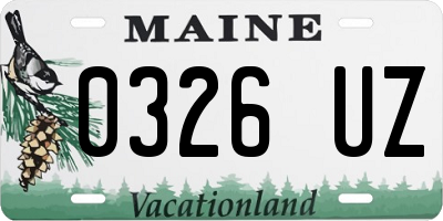 ME license plate 0326UZ