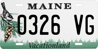 ME license plate 0326VG