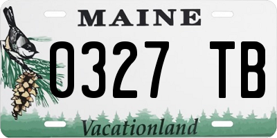 ME license plate 0327TB