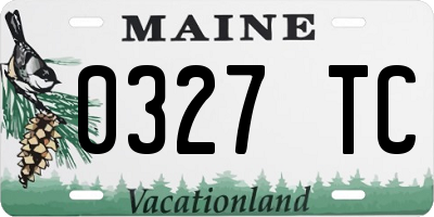 ME license plate 0327TC