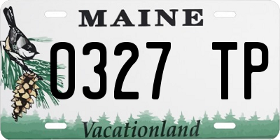 ME license plate 0327TP