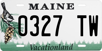 ME license plate 0327TW
