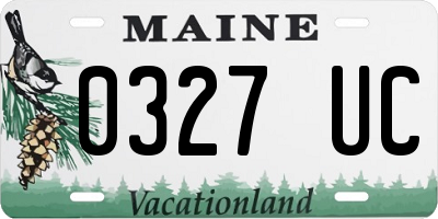 ME license plate 0327UC