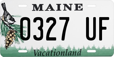 ME license plate 0327UF