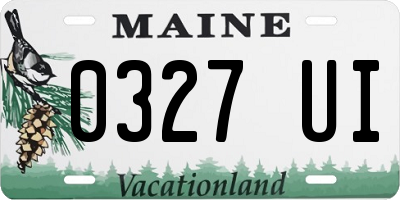 ME license plate 0327UI
