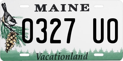 ME license plate 0327UO