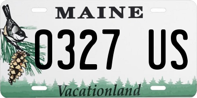 ME license plate 0327US