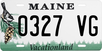 ME license plate 0327VG