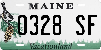 ME license plate 0328SF