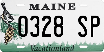 ME license plate 0328SP