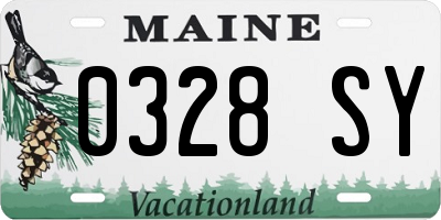 ME license plate 0328SY