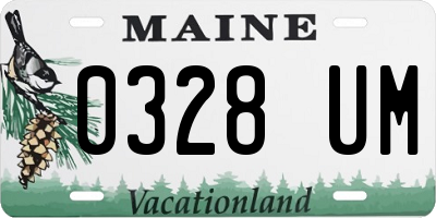 ME license plate 0328UM