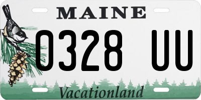 ME license plate 0328UU