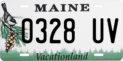 ME license plate 0328UV
