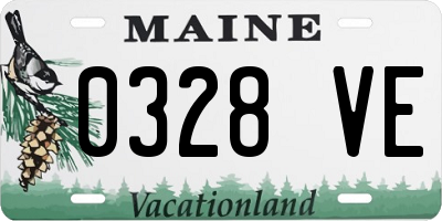 ME license plate 0328VE