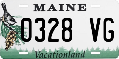 ME license plate 0328VG