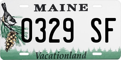 ME license plate 0329SF