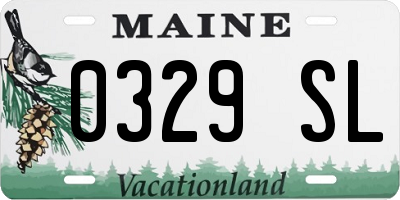 ME license plate 0329SL