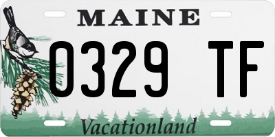 ME license plate 0329TF