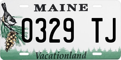 ME license plate 0329TJ