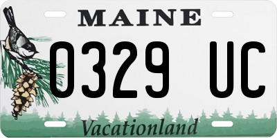 ME license plate 0329UC