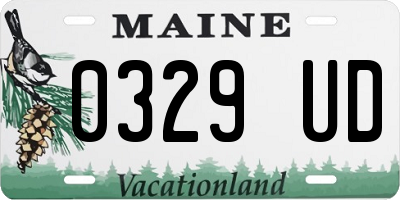 ME license plate 0329UD