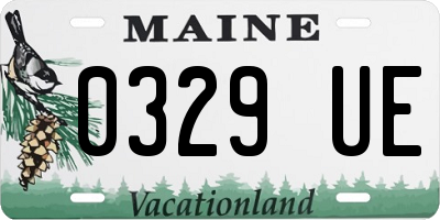 ME license plate 0329UE