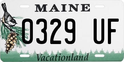 ME license plate 0329UF