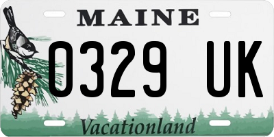 ME license plate 0329UK