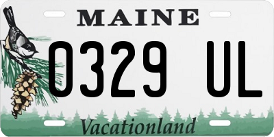 ME license plate 0329UL
