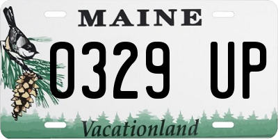 ME license plate 0329UP