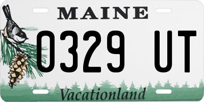 ME license plate 0329UT