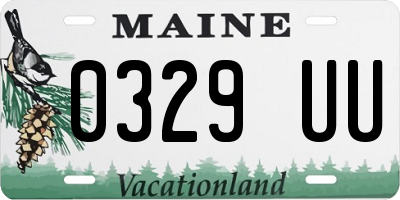 ME license plate 0329UU
