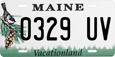 ME license plate 0329UV