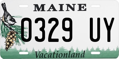 ME license plate 0329UY