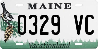 ME license plate 0329VC